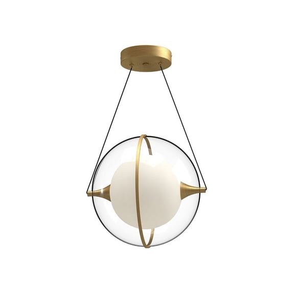 PD76712-BG-Kuzco Lighting-Aries - 15W LED Pendant-12.13 Inches Tall and 12.13 Inches Wide-Brushed Gold Finish
