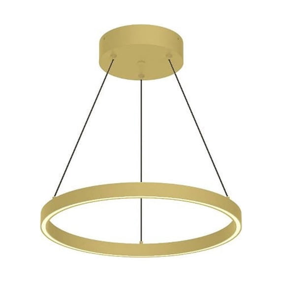 PD87118-BG-Kuzco Lighting-Cerchio - 37W LED Pendant-1.38 Inches Tall and 17.75 Inches Wide-Brushed Gold Finish