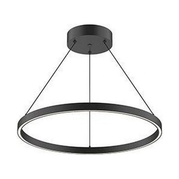 PD87124-BK-Kuzco Lighting-Cerchio - 51W LED Pendant-1.38 Inches Tall and 23.63 Inches Wide-Black Finish