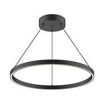 PD87124-BK-Kuzco Lighting-Cerchio - 51W LED Pendant-1.38 Inches Tall and 23.63 Inches Wide-Black Finish