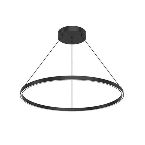 PD87136-BK-Kuzco Lighting-Cerchio - 78W LED Pendant-1.38 Inches Tall and 35.38 Inches Wide-Black Finish