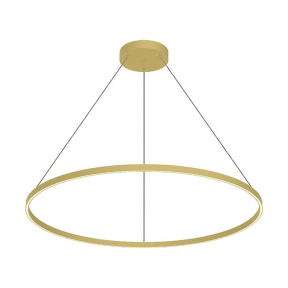 PD87148-BG-Kuzco Lighting-Cerchio - 100W LED Pendant-1.38 Inches Tall and 47.25 Inches Wide-Brushed Gold Finish