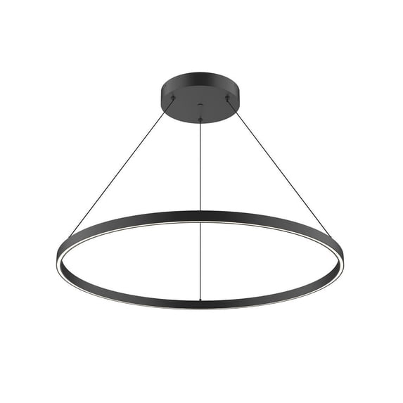 PD87736-BK-Kuzco Lighting-Cerchio - 84W LED Pendant-1.5 Inches Tall and 35.38 Inches Wide-Black Finish