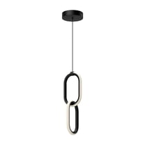PD92615-BK-Kuzco Lighting-Airen - 20W LED Pendant-15.5 Inches Tall and 5.25 Inches Wide