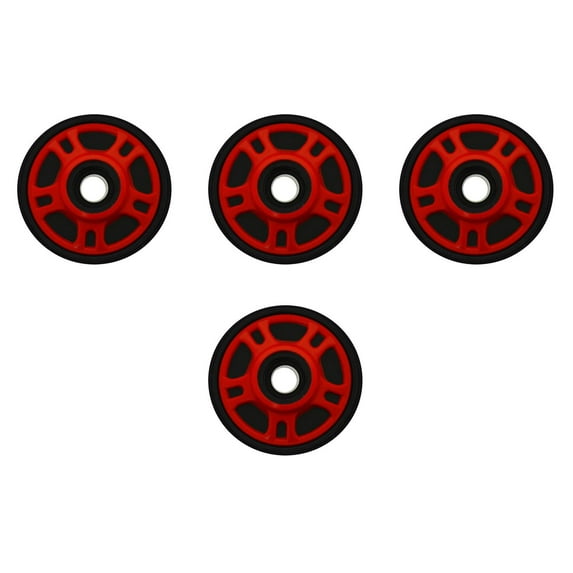 PDD 4 Front Rail Fire Red Idler Wheels Kit for Snowmobile ARCTIC CAT Mountain Cat 900 2002-2004