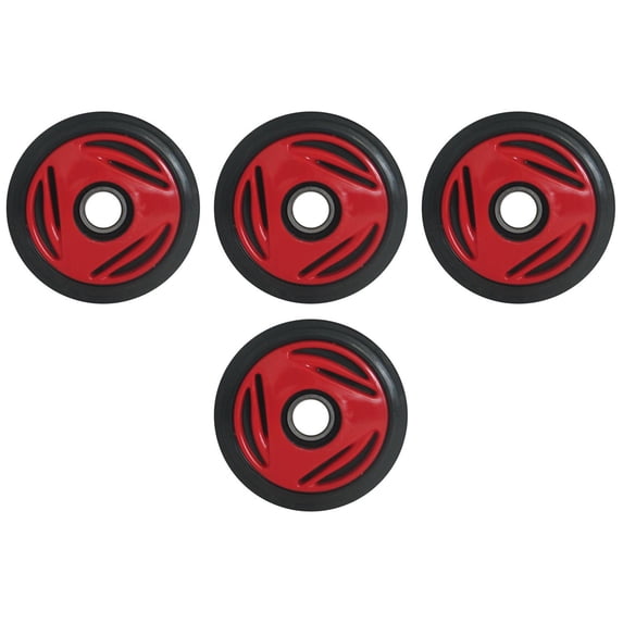 PDD 4 Front Rail Viper Red Idler Wheels Kit for Snowmobile BOMBARDIER/SKI-DOO All models MX ZX, REV 2002-2005