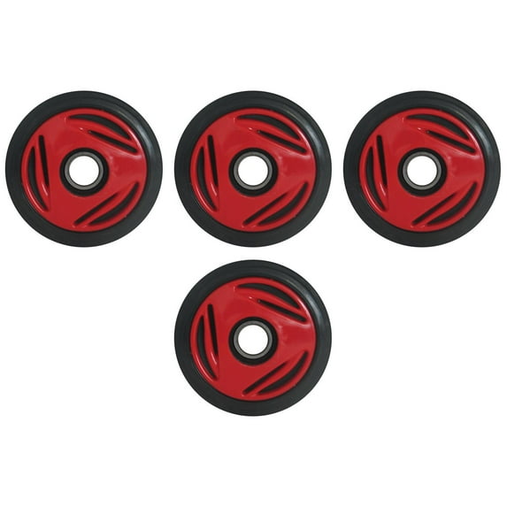 PDD 4 Front Rail Viper Red Idler Wheels Kit for Snowmobile BOMBARDIER/SKI-DOO Summit 600/800 2002-2005