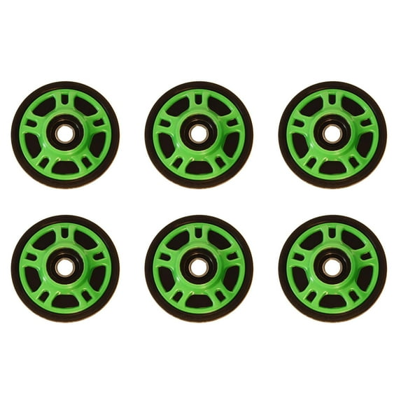 PDD Front & Mid Rail Neon Green Idler Wheels Kit for Snowmobile ARCTIC CAT ZL 600, 800 2002-2003