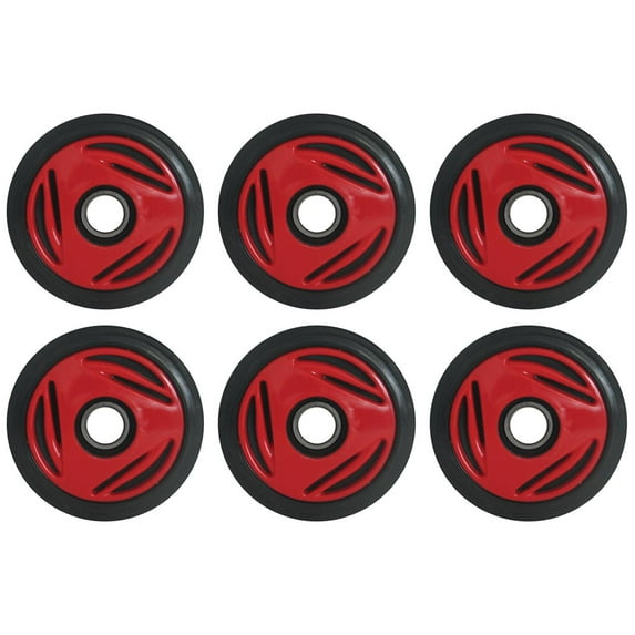 PDD Front & Mid Rail Viper Red Idler Wheels Kit for Snowmobile BOMBARDIER/SKI-DOO MX Z 600 Trail HO RER 2004