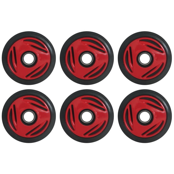PDD Front & Mid Rail Viper Red Idler Wheels Kit for Snowmobile BOMBARDIER/SKI-DOO MX ZX 440 R 2002-2005