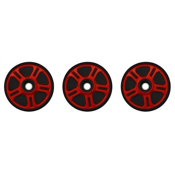 PDD Middle & Outside Rear Fire Red Idler Wheels Kit for Snowmobile ARCTIC CAT Pantera 600 EFI 2002-2005