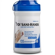PDI P13472 Instant Hand Sanitizing Wipe 6 in. x 7 1/2 in. (5 Canisters of 135)
