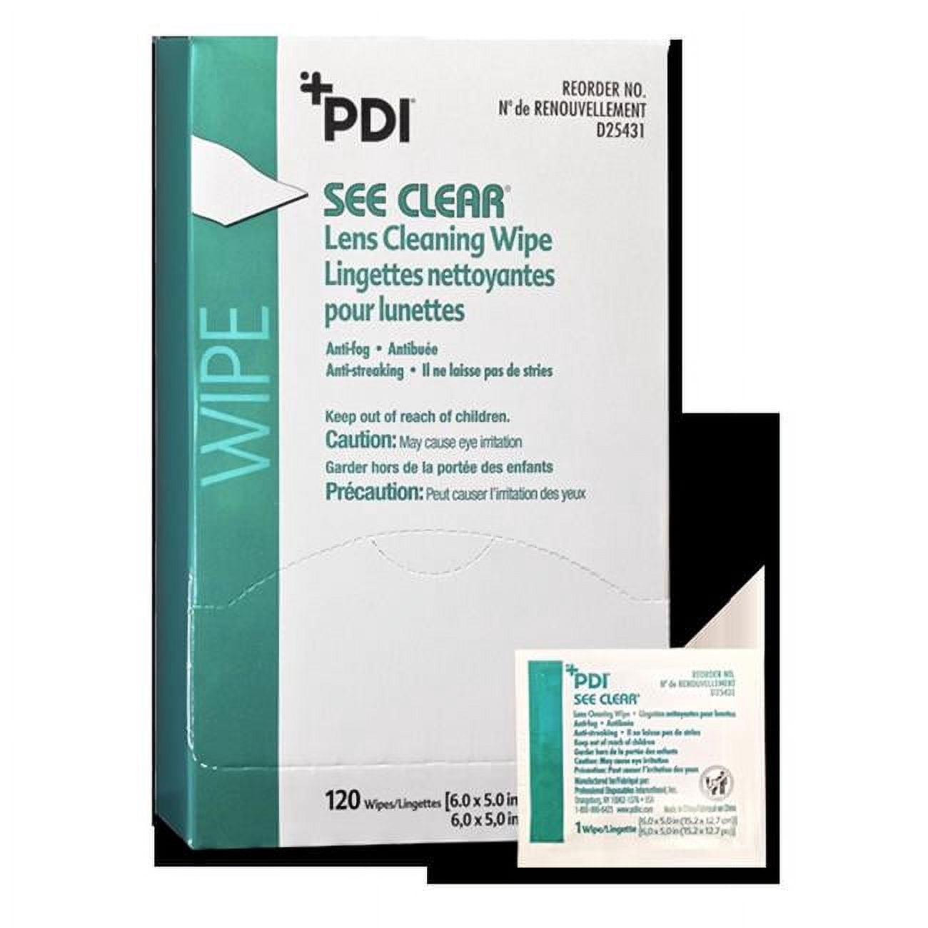 Pdi Cleaner PDI Professional Disposables PDI D25431 6 x 5 in. See Clear Eye Glass ...