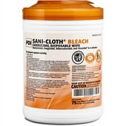 PDI Sani-Cloth Bleach Germicidal Wipes - Ready-To-Use Wipe6" Width x 10.50" Length - 75 / Can - 1 Each - White | Bundle of 5 Each