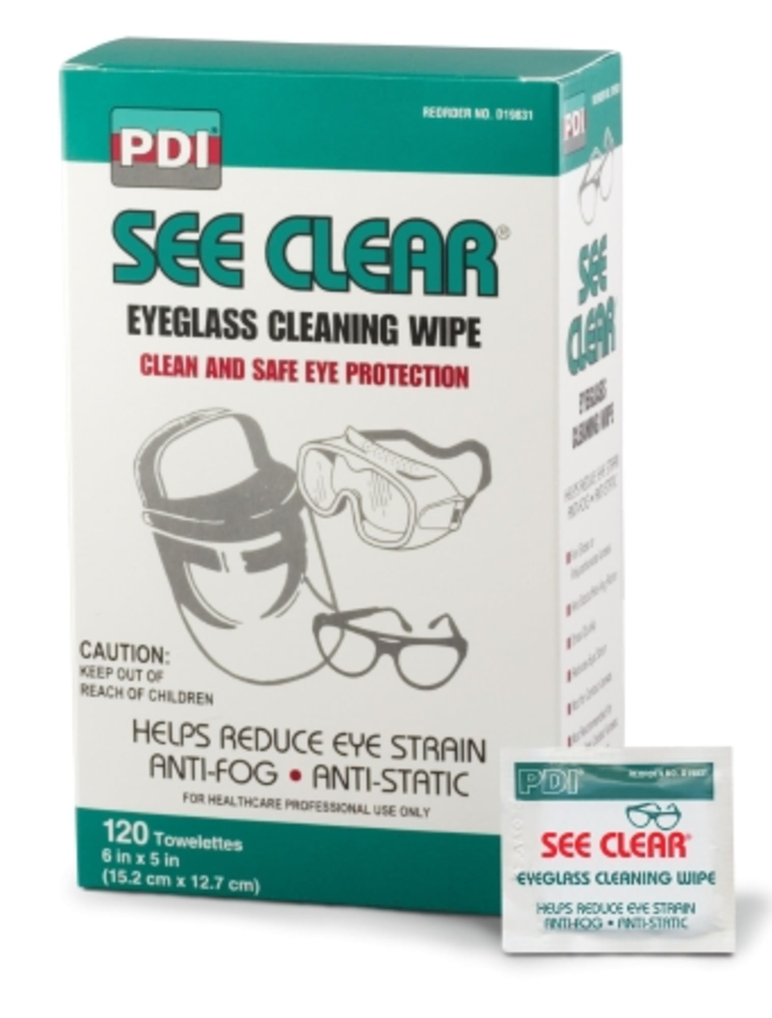Nice N CLEAN SmudgeGuard Eyeglass Cleaner, Lens Wipes (50) 