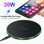 PDKUAI 20W Wireless Charger Fast Charging Pad Compatible with Samsung Galaxy S23 S22 S21 S20 S10 ,Google Pixel,LG,iPhone 15 14 13 12 11