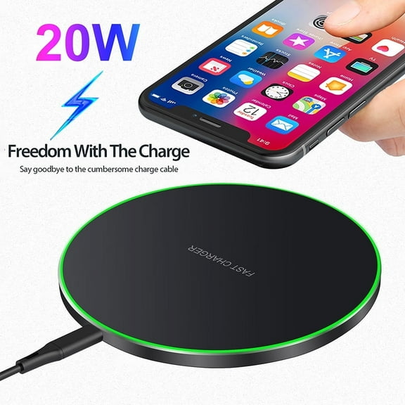 PDKUAI 20W Wireless Charger Fast Charging Pad Compatible with Samsung Galaxy S25 S24 S23 S22 S21 S20 S10 ,Google Pixel,LG,iPhone 16 15 14 13 12 11