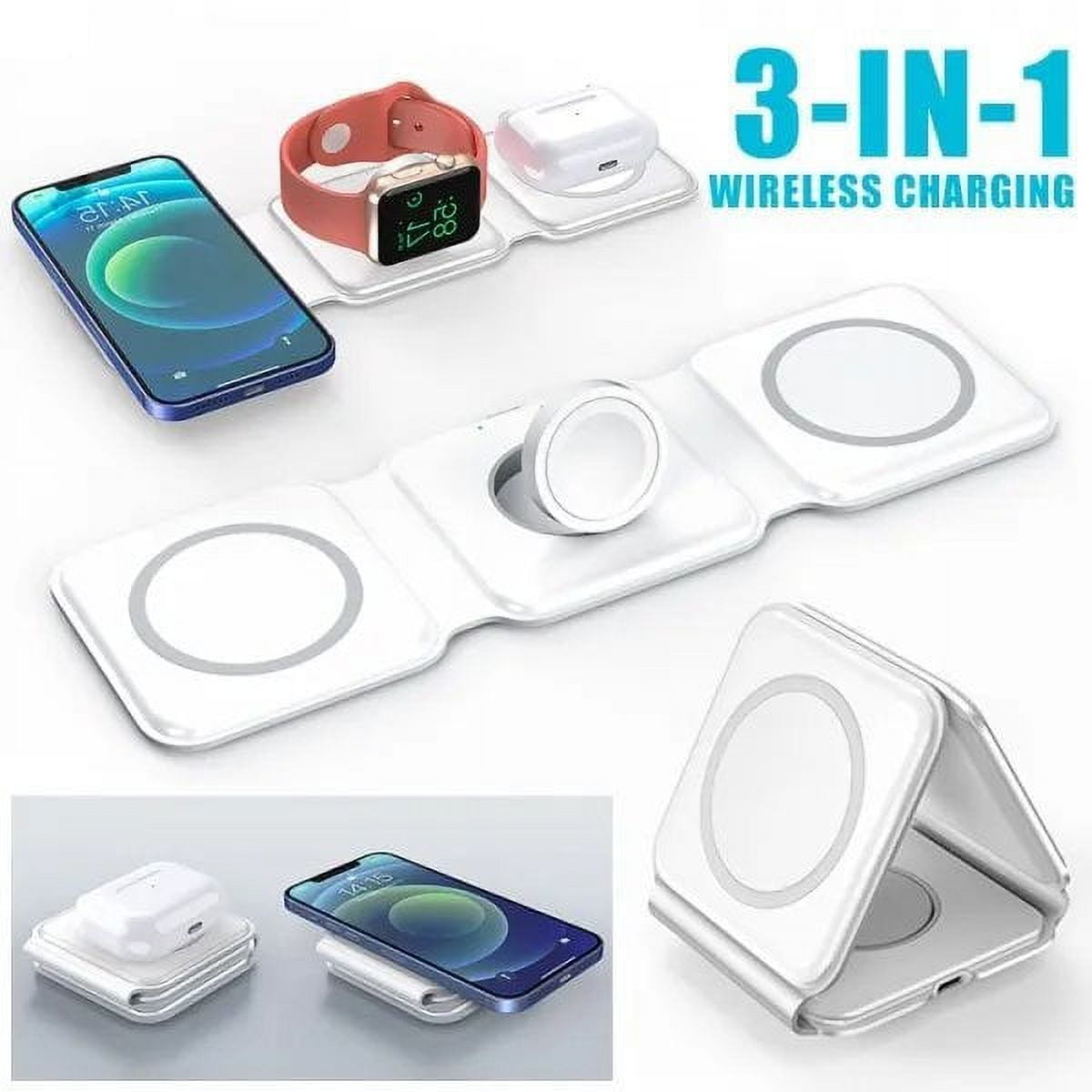 3In1 Wireless Charger Dock Foldable Charging Station For Apple Watch 9  iPhone 15