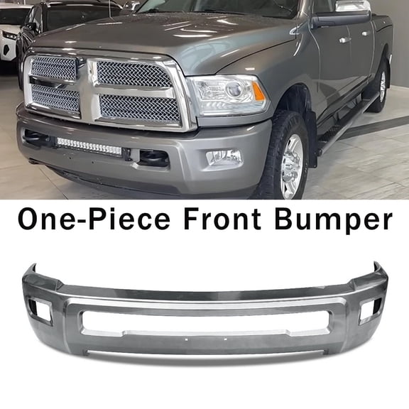 PDM Mineral Gray Front Bumper Compatible with RAM 2500/3500 2010-2018 with Fog Light Holes