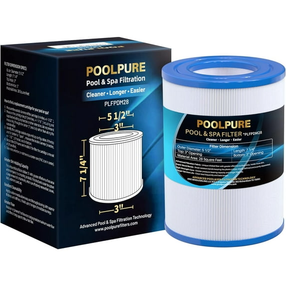PDM28 Spa Filter Replaces Aquarest Dream Maker 461273 Hot Tub Filter, 1 Pack