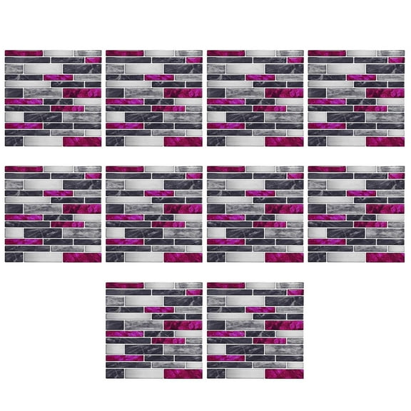 PDNRPSP 3D Peel and Stick Tile 10 Sheets Backsplash Self-Adhesive Marble Tile Self Adhesive PVC 3D Wall Tiles Stone Design Premium Tile Sticker for Kitchen, Bathroom, Laundry (I)