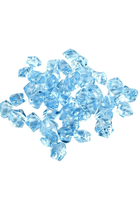 50 PCS Plastic Diamonds Acrylic Rocks, Acrylic Ice Rocks Crystals Gems, Treasure Crushed Gems for Vase Fillers Table Scatter Birthday Decoration Favor Event Wedding Arts and Crafts (Blue)