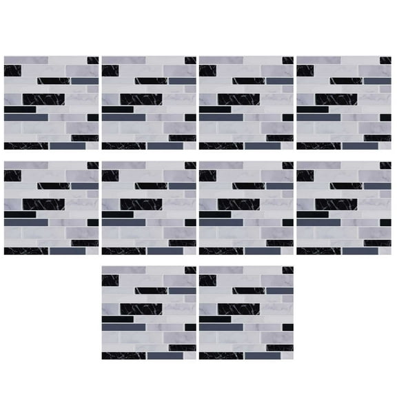 PDNRPSP Peel and Stick Kitchen Backsplash Tiles, 4" x 4" PVC Wall Tiles Stick on Backsplash, Self-Adhesive Wall Tiles for Kitchen and Bathroom 10 Pcs (B)