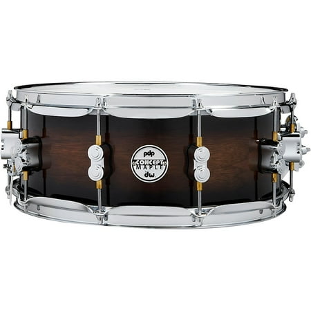 PDP Concept Series Maple Exotic Snare 5.5x14 - Walnut to Charcoal Burst