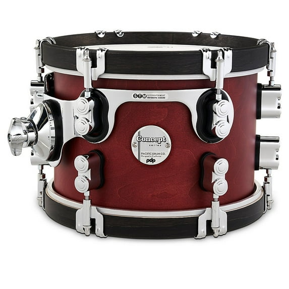 PDP Concept Classic 7x10" Mounted Tom Ox Blood Stain w/ Ebony Stain Hoops