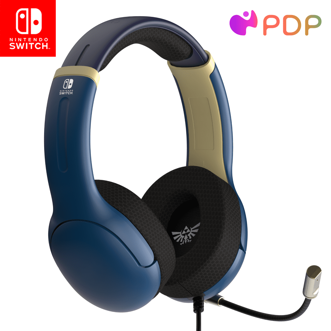 PDP AIRLITE Wired Headset Brave Blue For Nintendo Switch Nintendo Switch OLED Model Nintendo Switch Lite Walmart