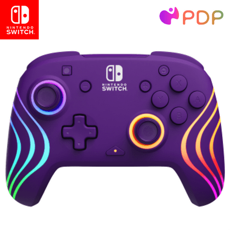 PDP - Afterglow Wave Wireless Controller For Nintendo Switch, Nintendo Switch - OLED Model - Purple