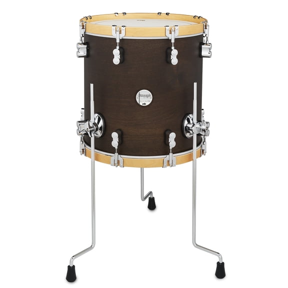 PDP Concept Classic 14x14 Walnut Stain Floor Tom with Natural Stain Wood Hoops
