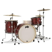 PDP Concept Classic 3-Piece Bop Drum Kit Shell Pack, 22 Bass, Oxblood and Ebony Hoops