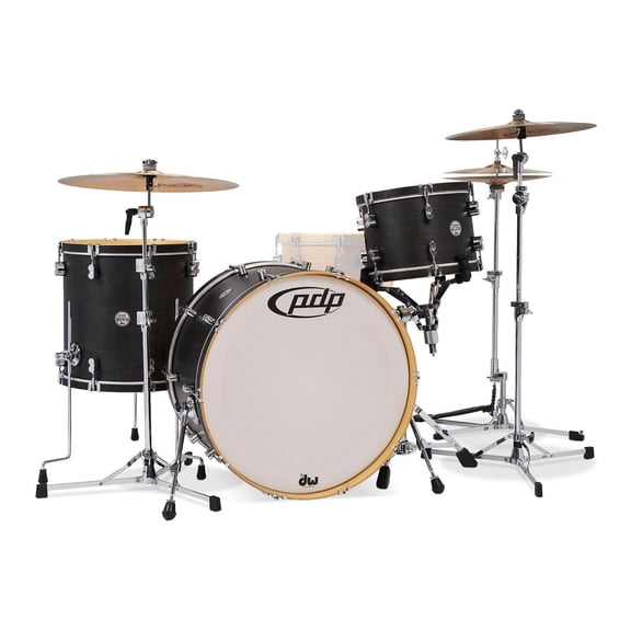 PDP Concept Classic 3-Piece Drum Shell Pack - 24" Bass (Ebony, Ebony Hoops)