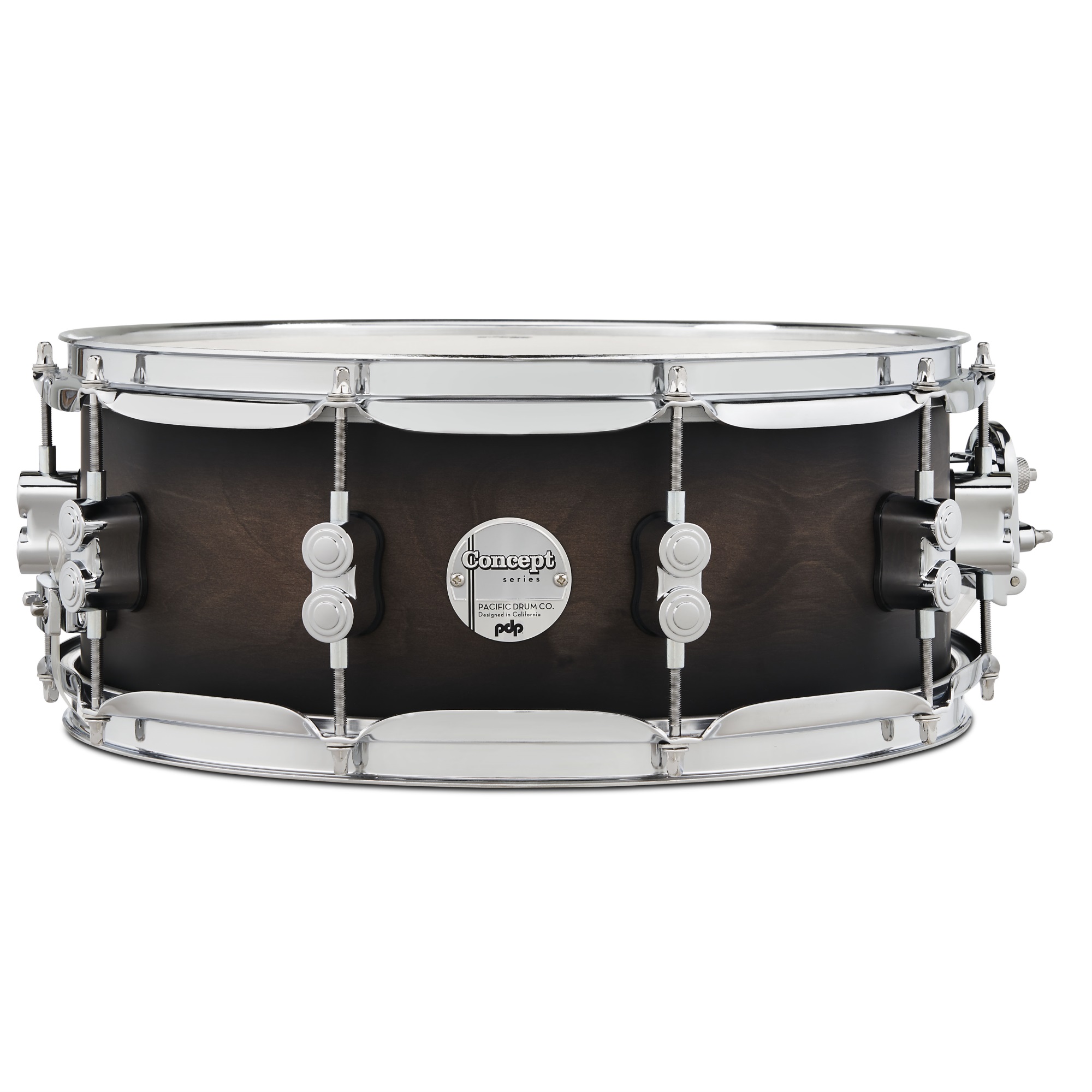 PDP  5.5 x 14 in. Maple Snare Drum, Satin Charcoal Burst Lacquer