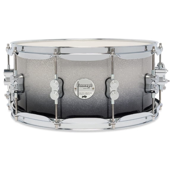 PDP 6.5x14 Concept Series Maple Snare Drum Silver to Black Fade