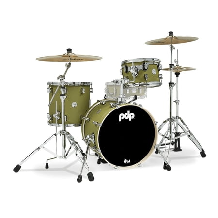 PDP Concept Maple Bop 3-Piece Drum Shell Kit 18/12/14 - Satin Olive - PDCM18BPSO