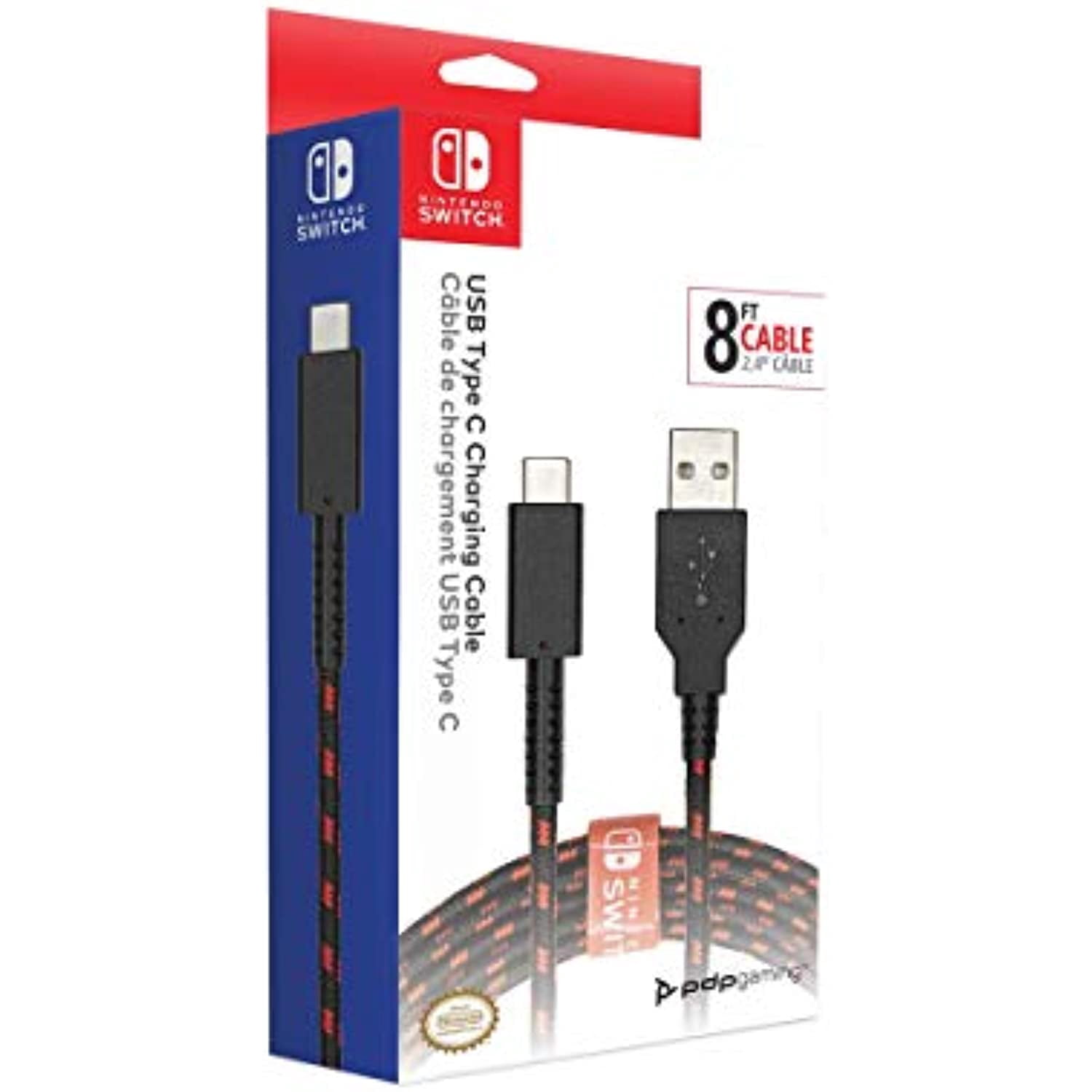 Pdp Cable PDP Gaming Nintendo Switch Charger Cord | 8 Feet USB C Power Cable ...