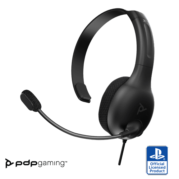 PDP Gaming LVL30 Wired Chat Headset With Noise Cancelling Microphone: Black - PlayStation 5, PlayStation 4, PC