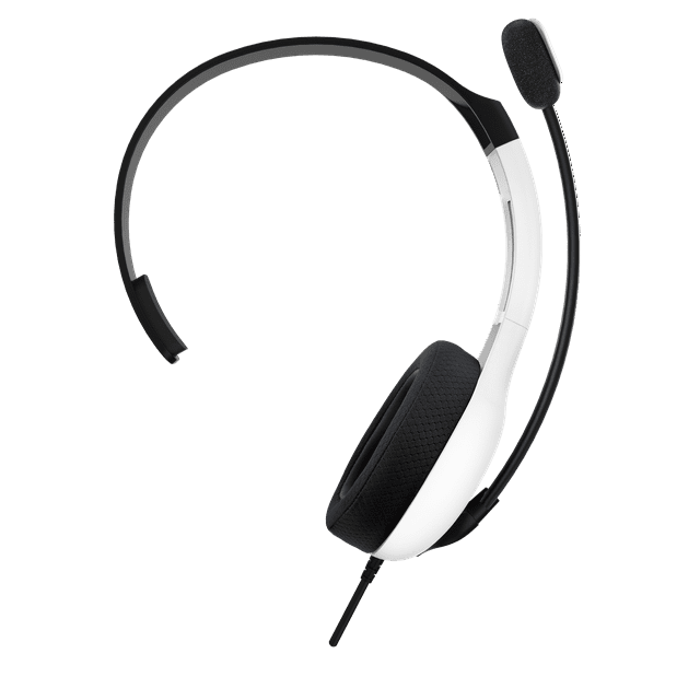 PDP Gaming LVL30 Wired Chat Headset With Noise Cancelling Microphone: White - PlayStation 5, PlayStation 4, PC