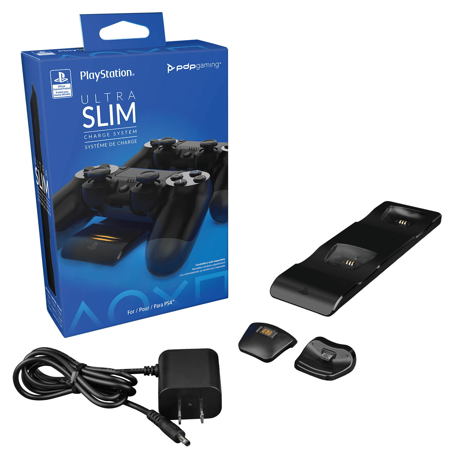 PDP Gaming Magnetic Ultra Slim Charging System: Black - PlayStation 4 