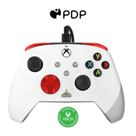 PDP REMATCH Advanced Wired Controller: Radial White For Xbox Series X|S, Xbox One, & Windows 10/11 PC - Radial White