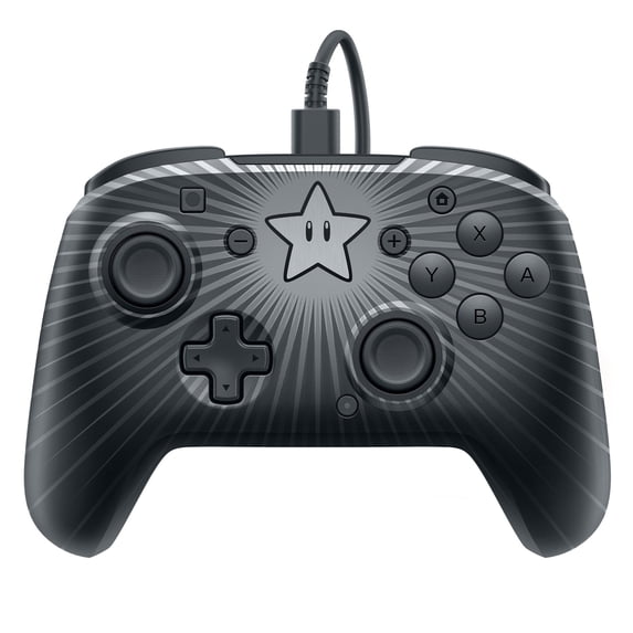 PDP Nintendo Switch Faceoff Super Mario Bros Star Wired Pro Controller, 500-056-NA-D1