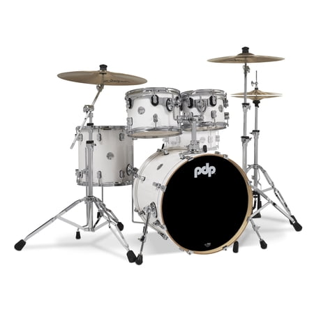 PDP PDCM20FNPW Concept Maple Drum Set, Pearlescent White - 4 Piece
