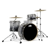 PDP PDCM24RKSB Concept Maple Drum Set, Silver & Black Fade - 3 Piece