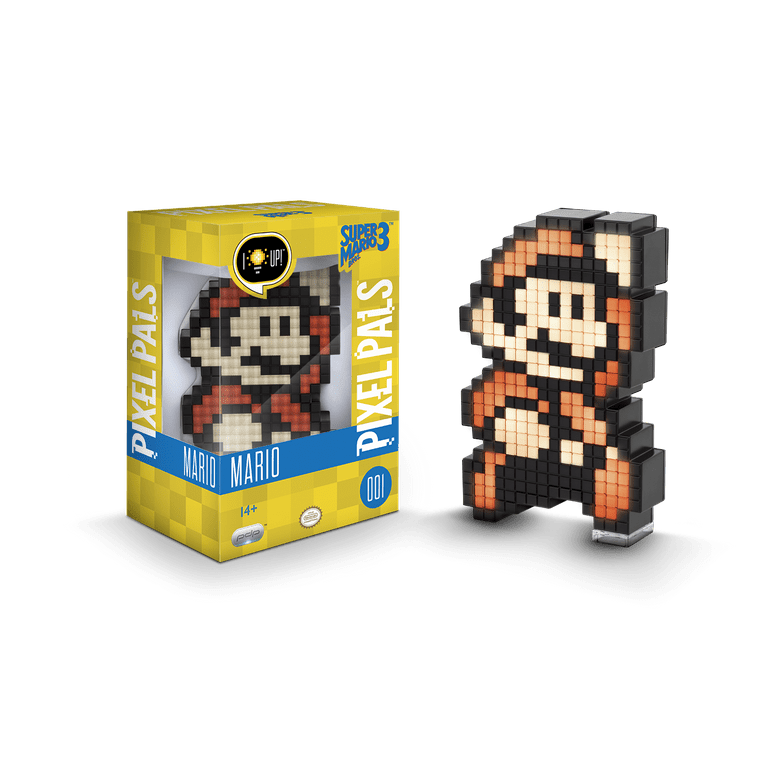 PDP Pixel Pals Nintendo Super Mario Bros 3 Mario Collectible Lighted  Figure, 878-032-NA-SM3-NB 