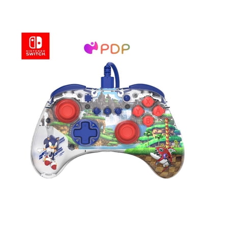 PDP REALMz Wired LED Light-up Pro Controller: Sonic Green Hill Zone For Nintendo Switch & Nintendo Switch - OLED Model