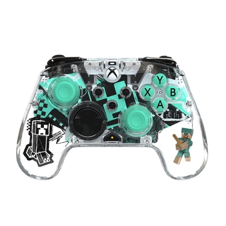 PDP REALMz™ Wireless Controller for Xbox & Windows PC, Minecraft Steve Diamond Print