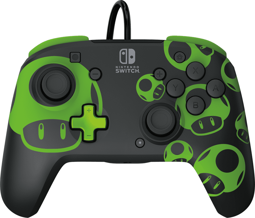 PDP Gaming Rematch Wired Controller for Nintendo Switch - 1Up Glow In The Dark