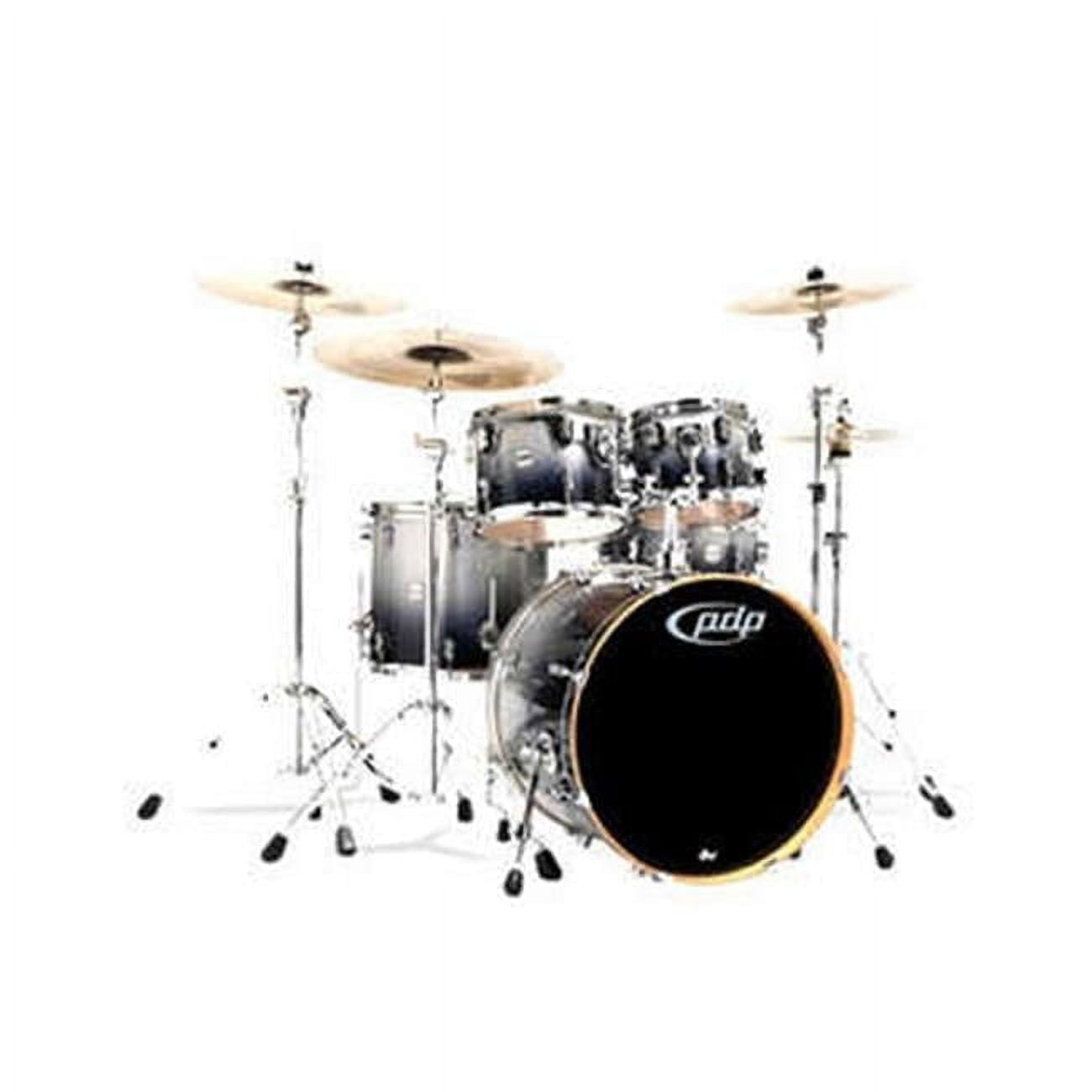 PDP  Silver To Black Fade - Chrome Hardware Kit Drums, 5 Piece